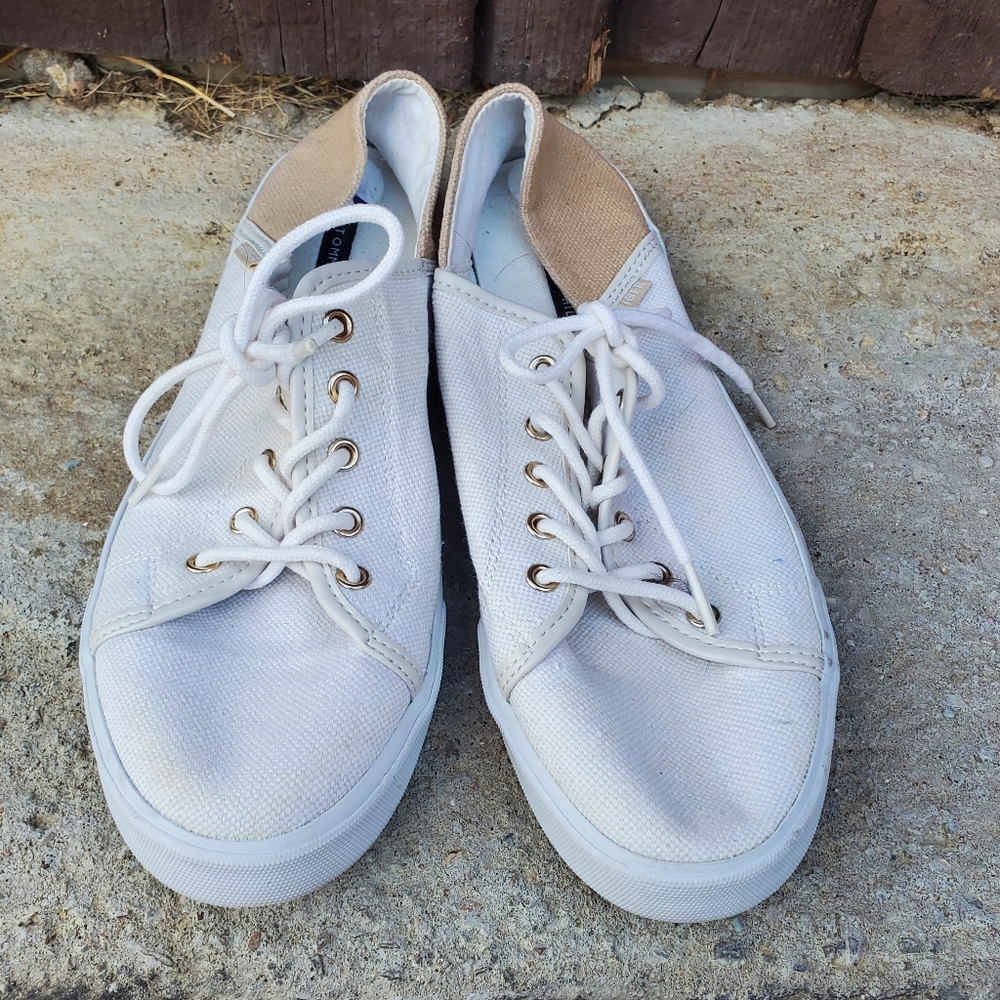 White Tan Casual Sneakers